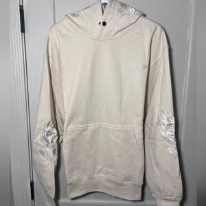 Men's Civil Regime Cream Hoodie with Embroidered Details